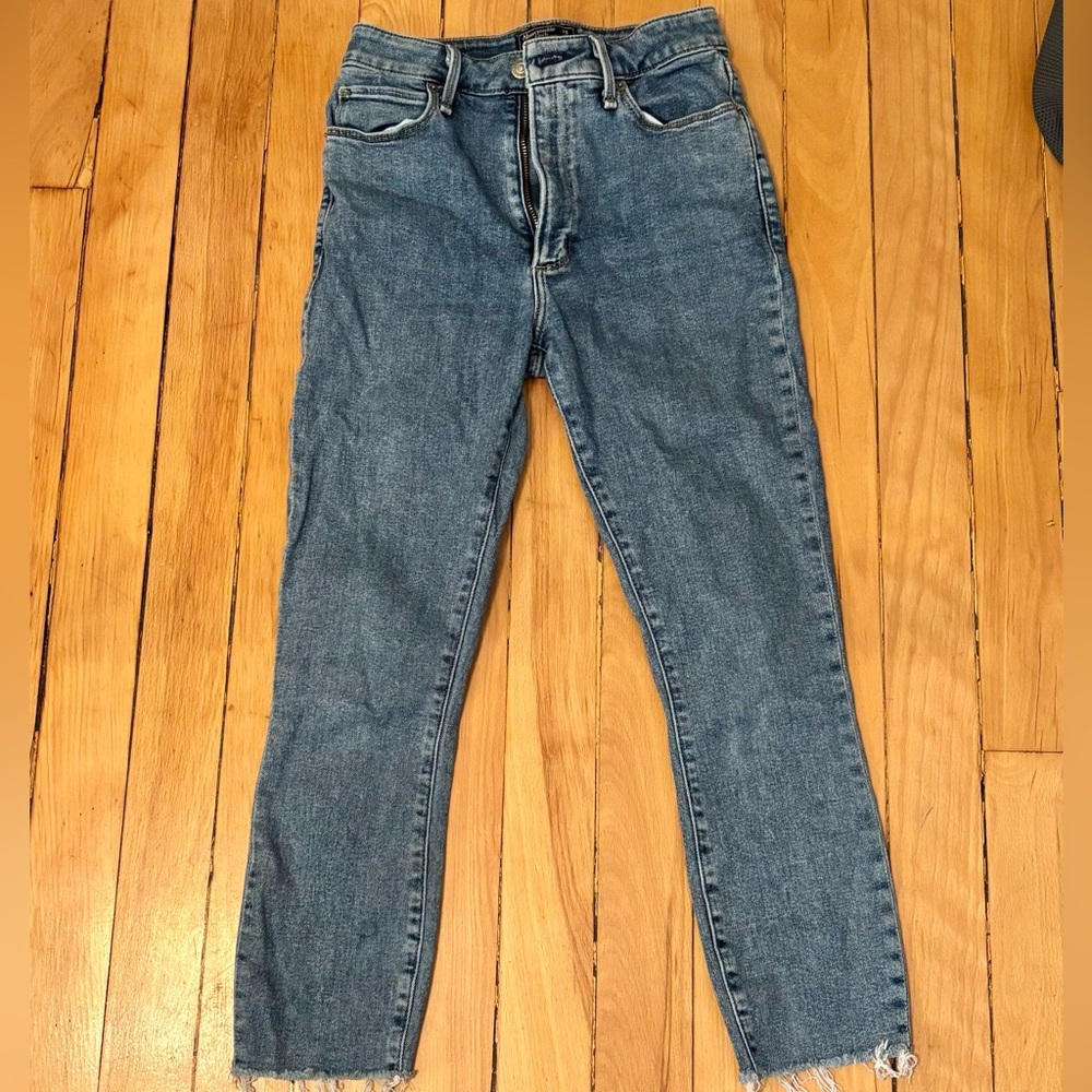 25 0 Short Abercrombie & Fitch Simone High Rise Ankle Jeans - Blue